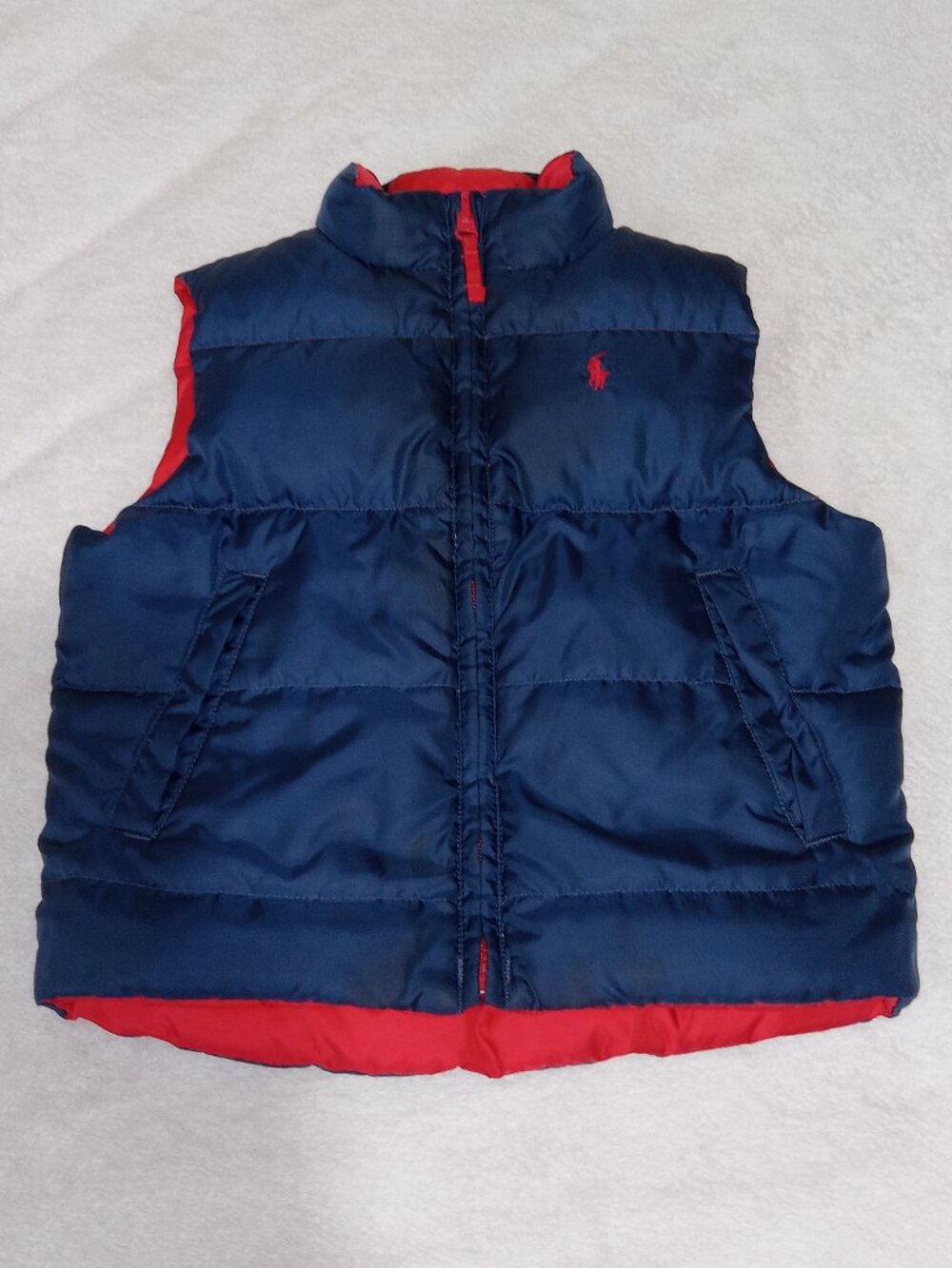 Polo Ralph Lauren Reversible Down Puffer Vest Youth Baby Toddler Size 2T
